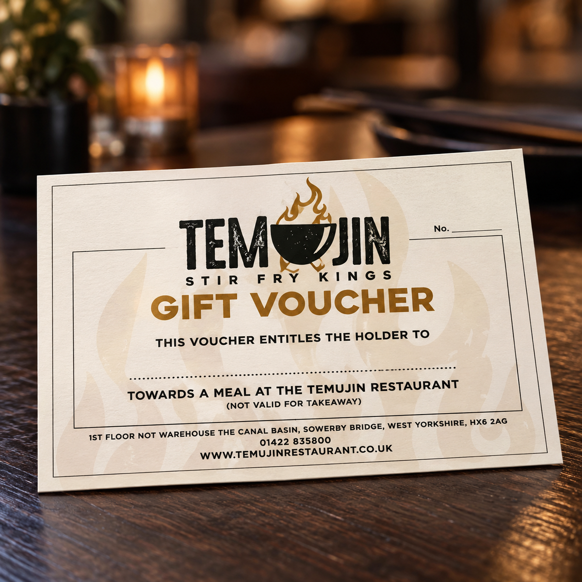 Temujin Restaurant Gift Voucher – £10 to £50